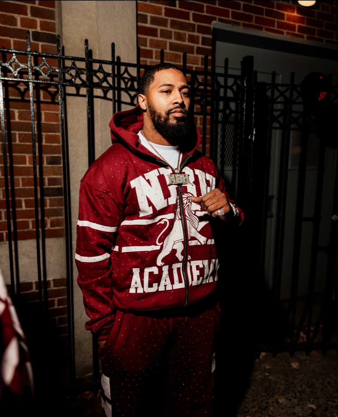 NBH Academy Rhinestone Zip Up