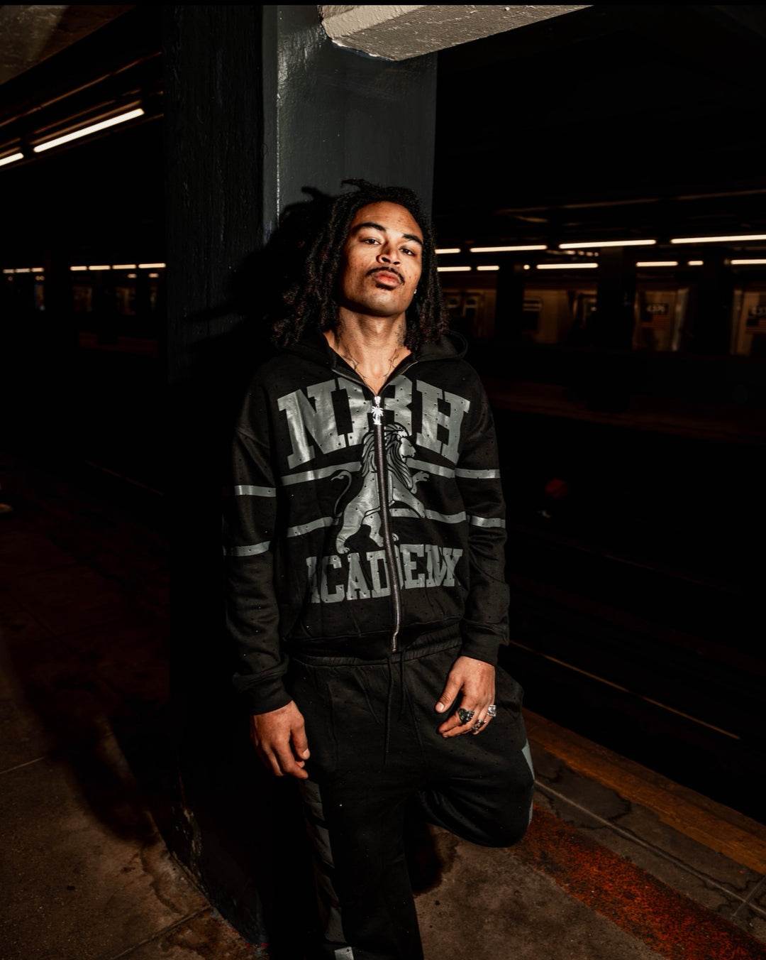 NBH Academy Rhinestone Zip Up